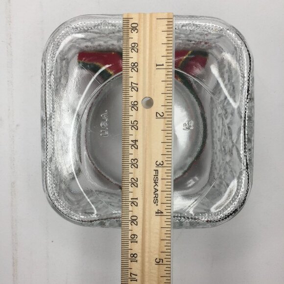 Vintage Anchor Hocking Wexford Square Christmas Glass Candy Jar Canister - Picture 9 of 11